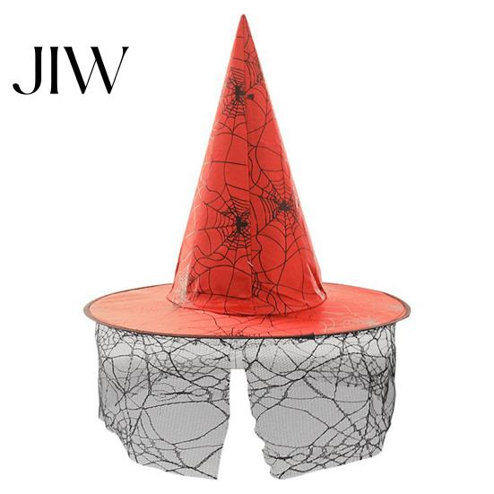 Witch Hat with Rose Halloween Wizard Hat, Adult Kids Cosplay Cone Spider Decorative Web Star Decor, Gothic Party Costume Prop, Trick or Treat