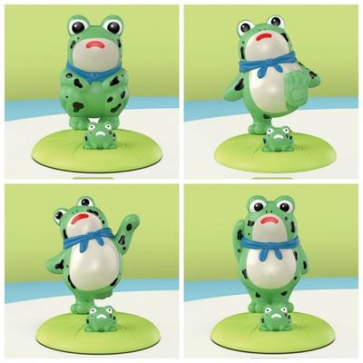 PVC Doll Sad Frog Phone Holder Support Desk Decor Green Frog Mobile Phone Stand Portable Cartoon Cell Phone Bracket