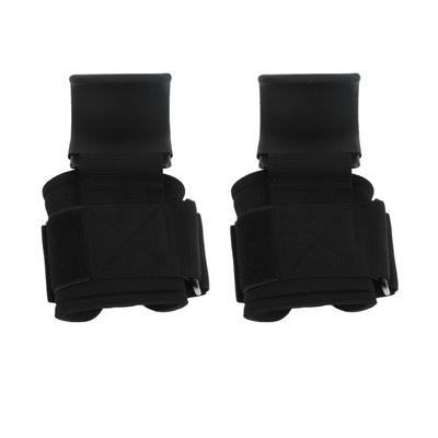 Weight Lifting Hooks Adjustable Prevent Slip Heavy Duty Lifting Wrist Straps Pull Ups Straps for Men Women 2Pcs Black