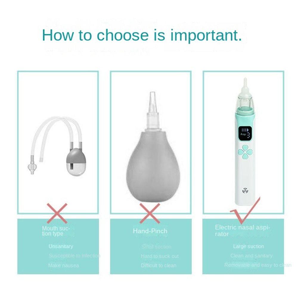 Electric Baby Nasal Aspirator Safety Nose Cleaner Portable Baby Nasal Inhaler  Household