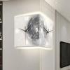 Creative Corner Wall Clock Living Room Large Led Clocks Luminous Wall Art Double-Sided Silent Watches Decoration for Bedroom
