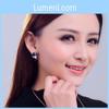 Adorable Sweet Fox Crystal Earrings For Women Fashionable Korean Style Jewelry