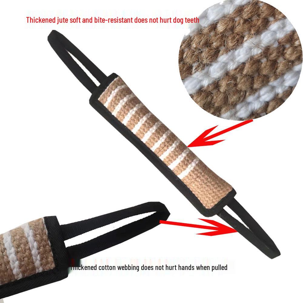 Burlap Bite Stick & Teething Toy - Interactive Training & Fetch Toy for Dogs