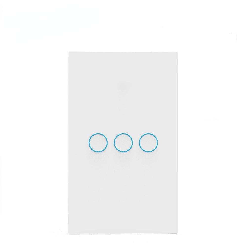 AXUS Touch Switch Wall Light Switch Luxury Crystal Tempered Glass EU US Standard Panel AC110-250V  1/2/3 Gang LED Button