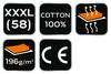 DENIM poloshirt, zwart, maat XXXL