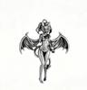 Devil's Overture: Cartoon Succubus Bat Girl Necklace - Dark Punk Street Style Essential