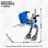 MOOXI Space Wars Movie Throne Military Conference Room Scenario Model Building Block DIY Diorama Bricks For Kids Montessori Toys
