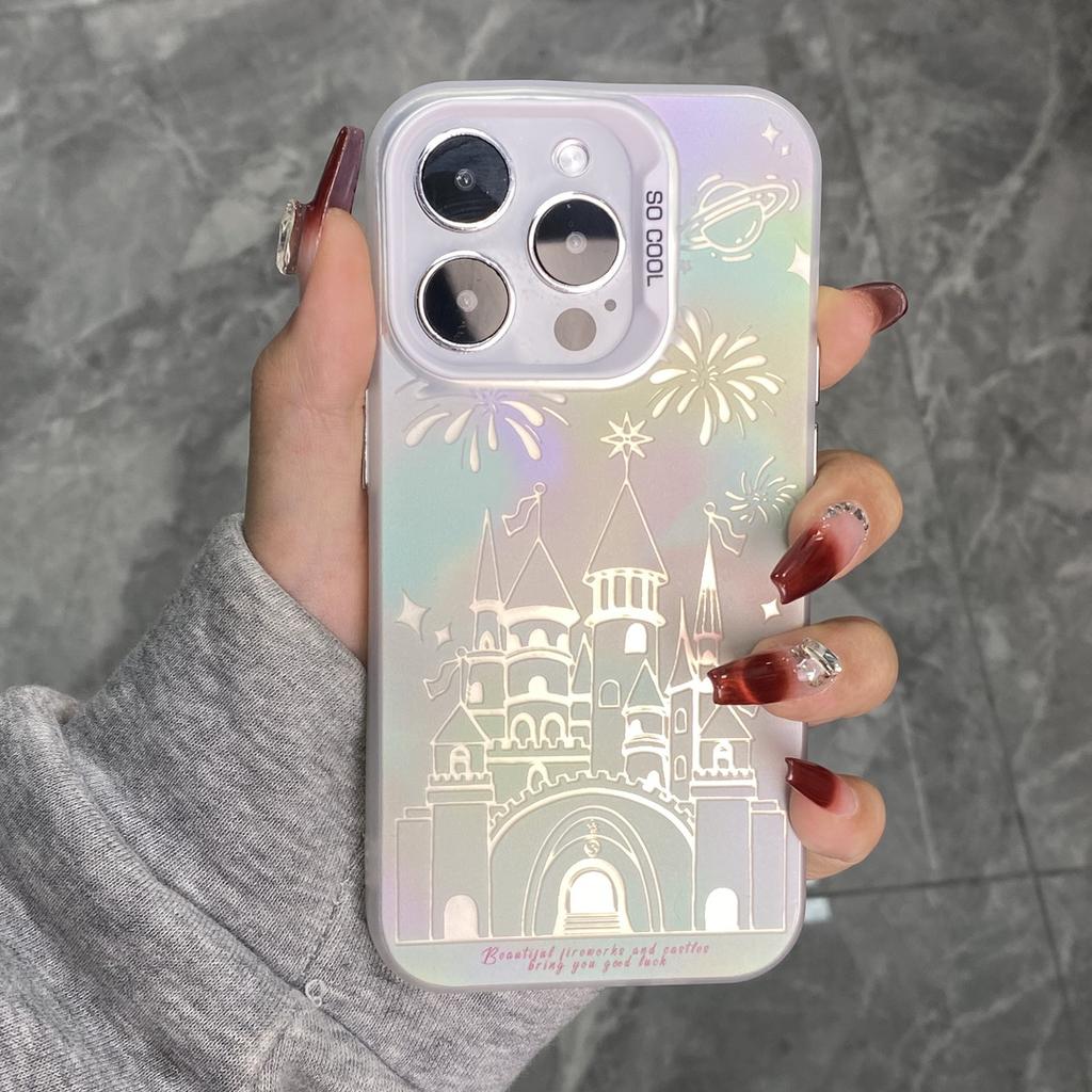 Applicable to Apple 11promax mobile phone case, new iphone11 advanced sense 11pro colorful 11 fireworks castle 1