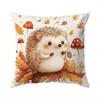 1pc Maple Leaf Hedgehog Double-Sided Printed Throw Pillow Sofa Cover - Pillowcase