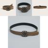 Style Leather Waist Belt With Alloy Buckle For Streetwear And Look