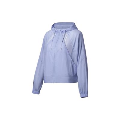 Li Ning Fitness Series Solid Color Loose Sports Windbreaker Women Outerwear Sky-Blue AFDT304-6