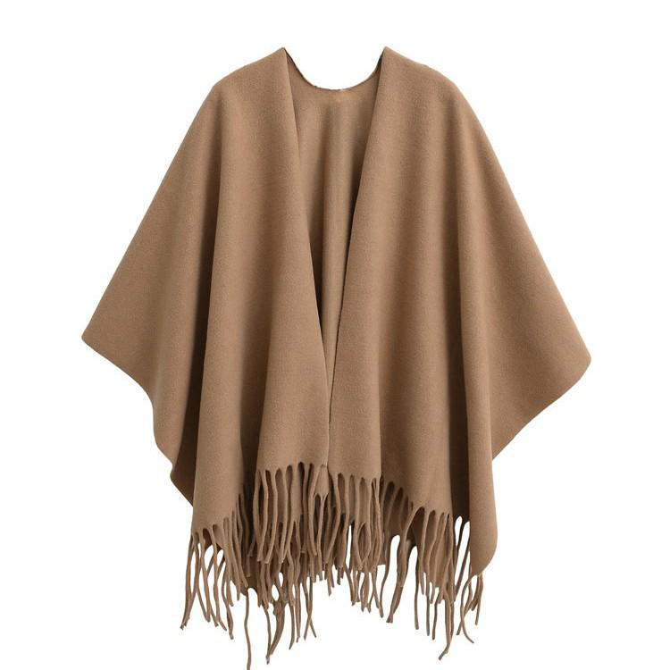 Korean High-End Tassel Knit Scarf Shawl - Autumn/Winter Versatile Style
