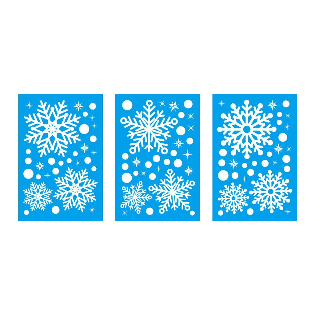 Window Stickers Christmas Set With Snowflake Design For Decoration Festive