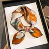 Fashion 100% Real Silk Scarf 53cm Square Bandelet Women's Silk Temperament Small Scarf Neck Decorative Wrap Printed Scarves