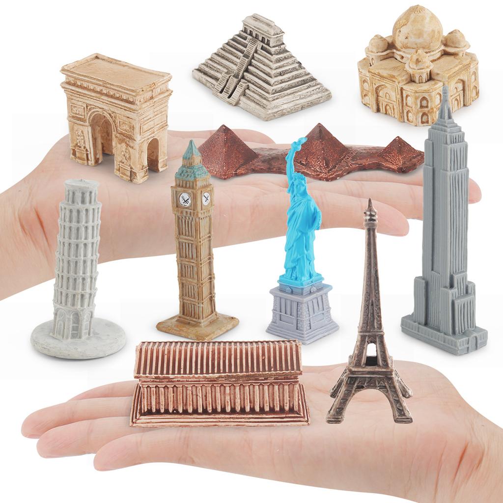Simulation Building Models Around The World Children'S Educational Cognition Features Landmarks Architectural Ornaments Toys