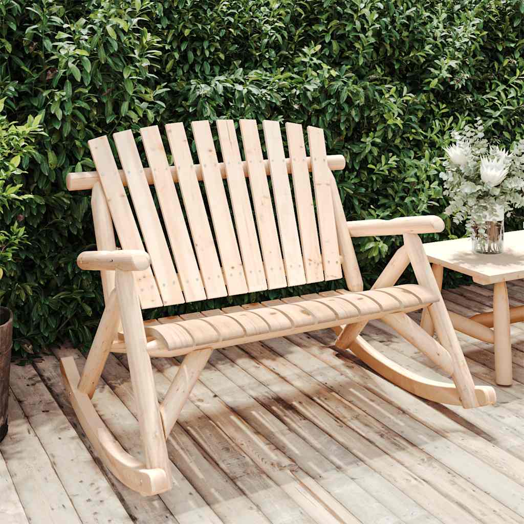 vidaXL Garden Swing Bench 2-Seater 123x96x102 Cm Solid Wood Spruce