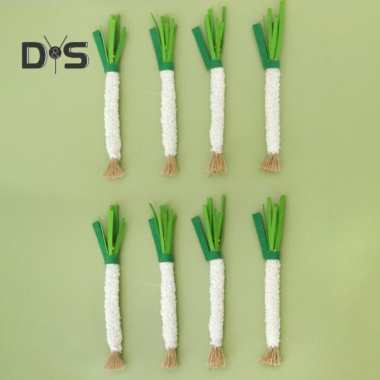 Kauspielzeug für Katzen in Form einer Frühlingszwiebel, weiches Filzspielzeug für Katzen mit Frühlingszwiebeln, interaktives Trainingszubehör für Haustiere für Kätzchen und Katzen im Haus