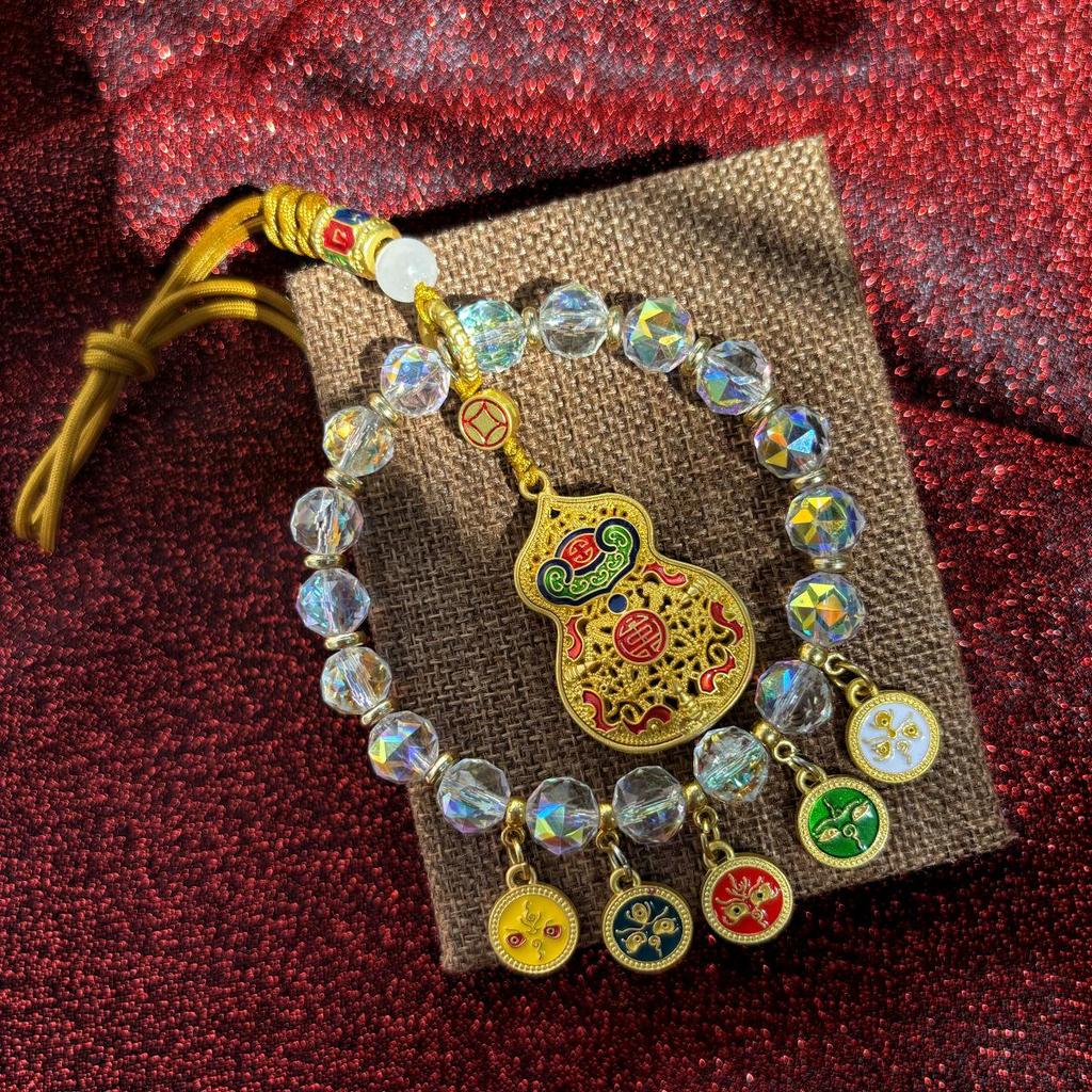 Pendentif de voiture Dieu de la richesse Lingyin Wulu de Hangzhou: Boulier Coloré pour Décoration de Véhicule Haut de Gamme, Symbolisant la Paix et la Fortune