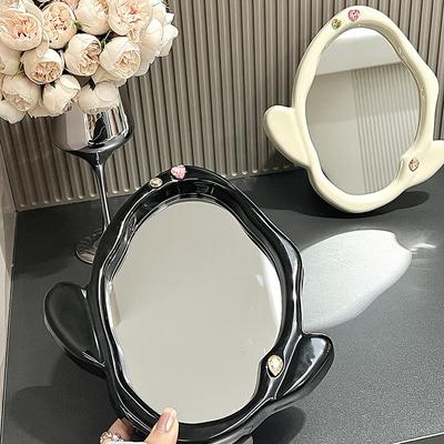 Simple Ins Style Irregular Shape Mirror Desktop High Appearance Level Makeup Mirror Design Sense Home Vanity Mirror
