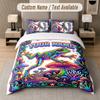 Frog Theme Custom Text Or Name 3Pcs Bedding Set 1 Flat Sheet & 2 Pillowcases Personalized Home Bedding