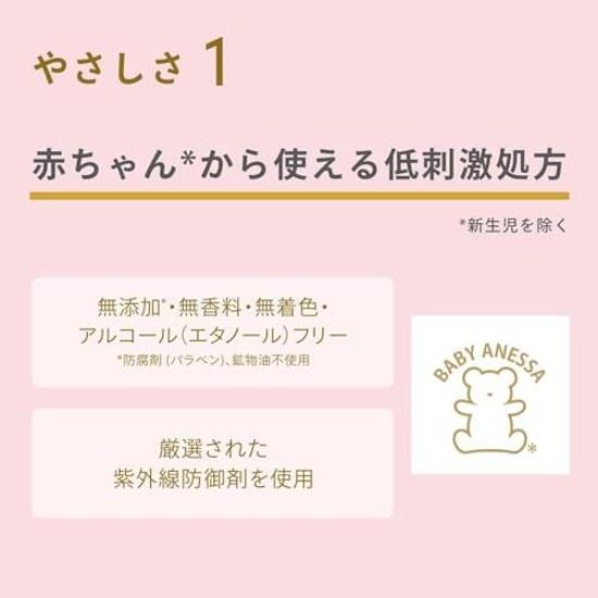 Anessa Perfect UV Mild Milk NA 60mL SPF50+ PA++++ Sensitive Skin Baby Additive-Free Fragrance-Free Sunscreen FaceBody Makeup Base Waterproof