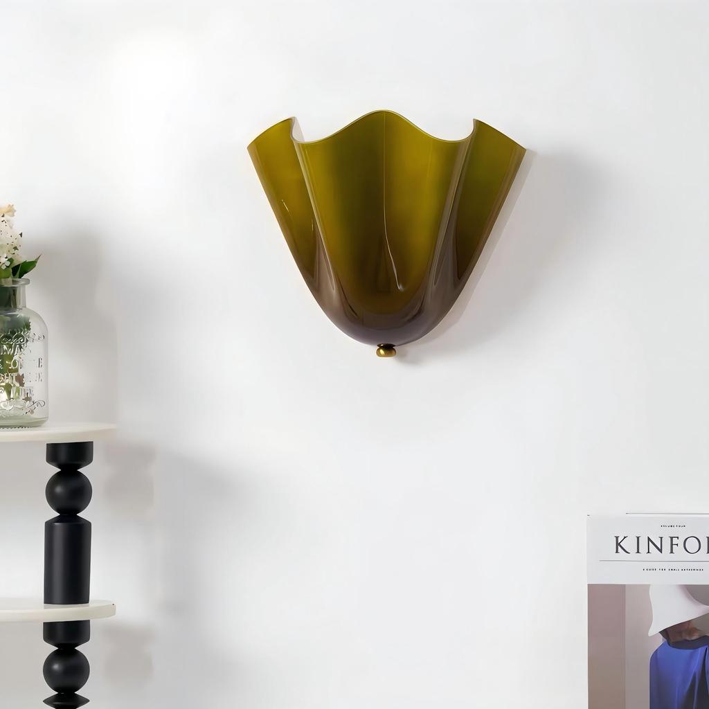 Seashell Art Glass Wall Lamp: Retro Corridor and Bedside Light