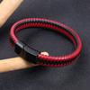 Men Bracelet Imitation Leather Lightweight Wear-resistant Retro Style Faux Leather Braided Wristband Streetwear Accessories