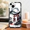 Ink and Wash Landscape Phone Case For iPhone 16 15 14 13 12 11 Pro Max XS X XR 7 8 SE Shockproof Back Cover
