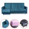 Ecksofa Alicja mit Hocker Sofa Couch ausklappbar Family Möbel blau