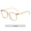 Men's Classic Thick TR Square Glasses Frame with Anti-Blue Light and Prescription Lenses Compatibility