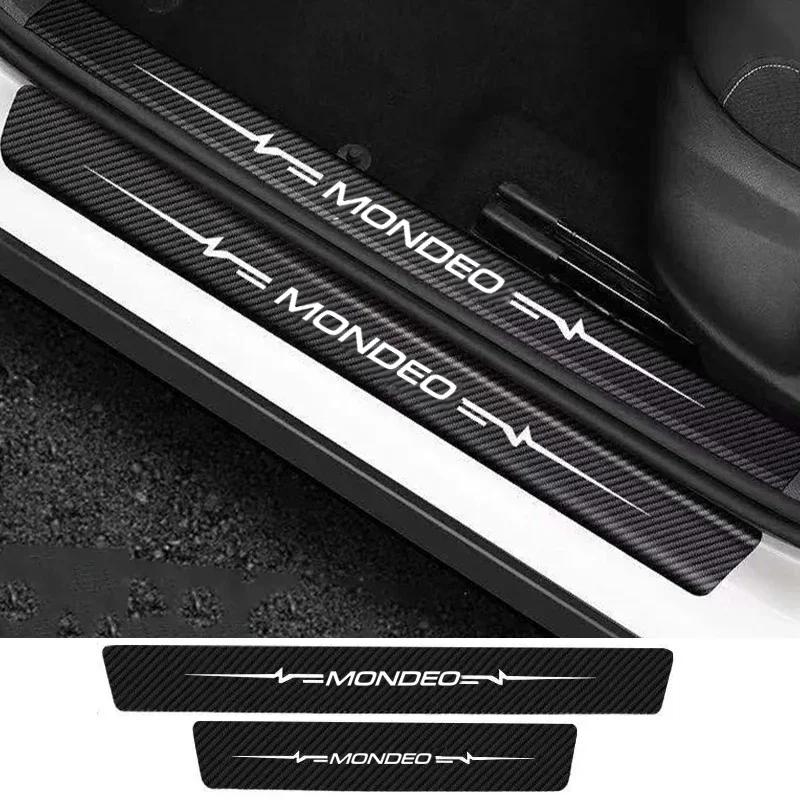 Car Door Sill Protector Stickers For Ford Mondeo Logo Badge Waterproof Decals Guard Plate Bumper Anti-Scratch Auto Accessories