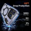 For iPhone 17 Pro Magnetic Case Ring Kickstand PC + TPU Hybrid Phone Cover
