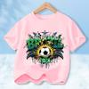 Brazil Flag Retro Style Graphic Children Shirt Kid Boys Girls Summer Cotton Short Sleeve Little Soccer Fan Casual Daily Wear