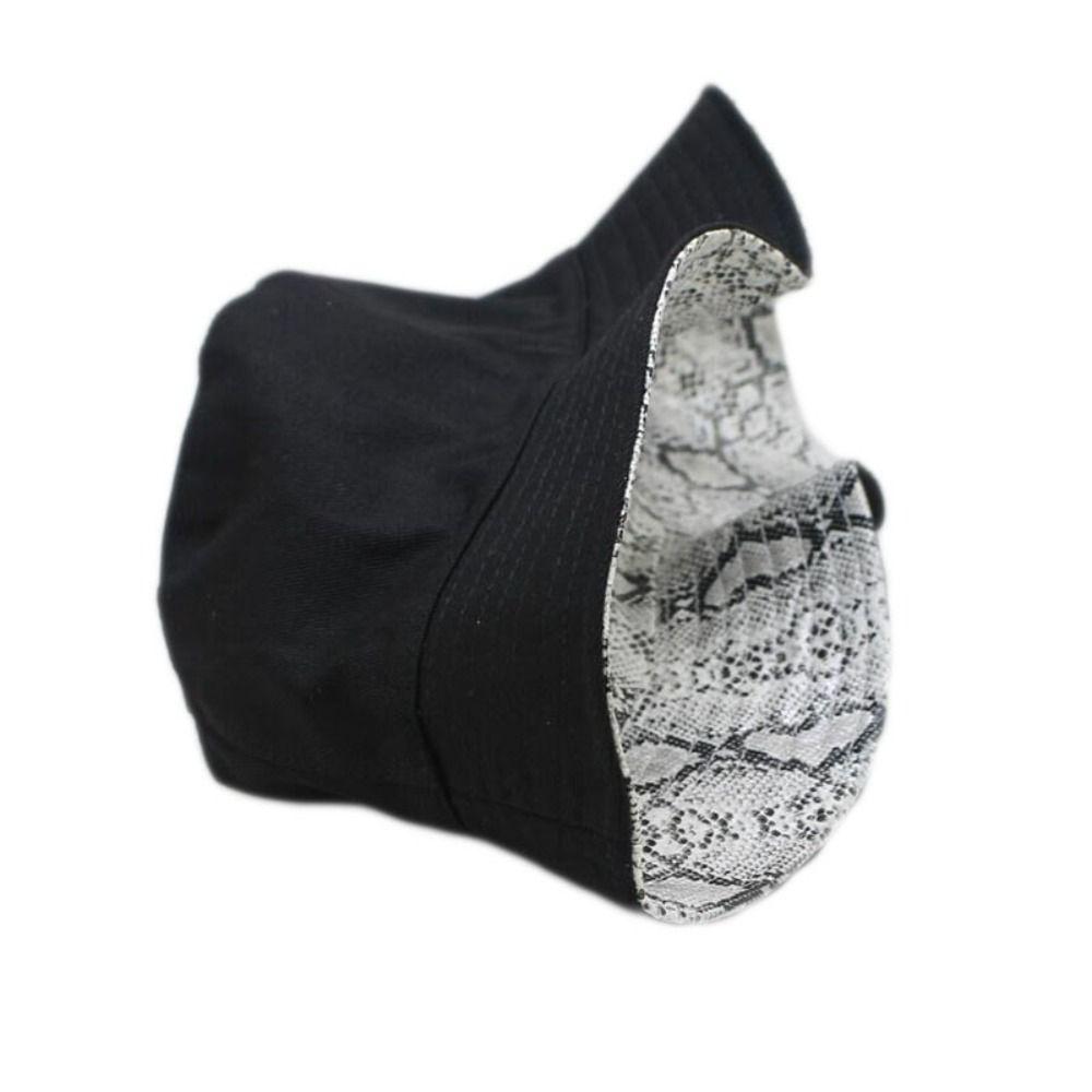Fashion Both Sides Print Bucket Hat Outdoor Design Travel Style Fisherman Hat Snake Print Hat for Men Women