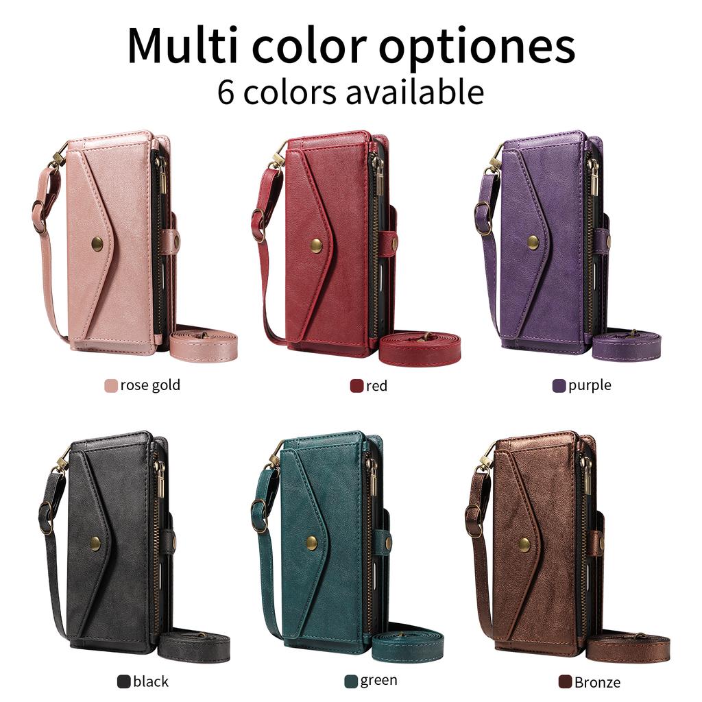 3 in 1 Detachable Cards Solt Flip Leather Case for Samsung S26 Ultra S25 S24 S23 A27 A17 A16 A26 for Magsafe Crossbody Bag Cover