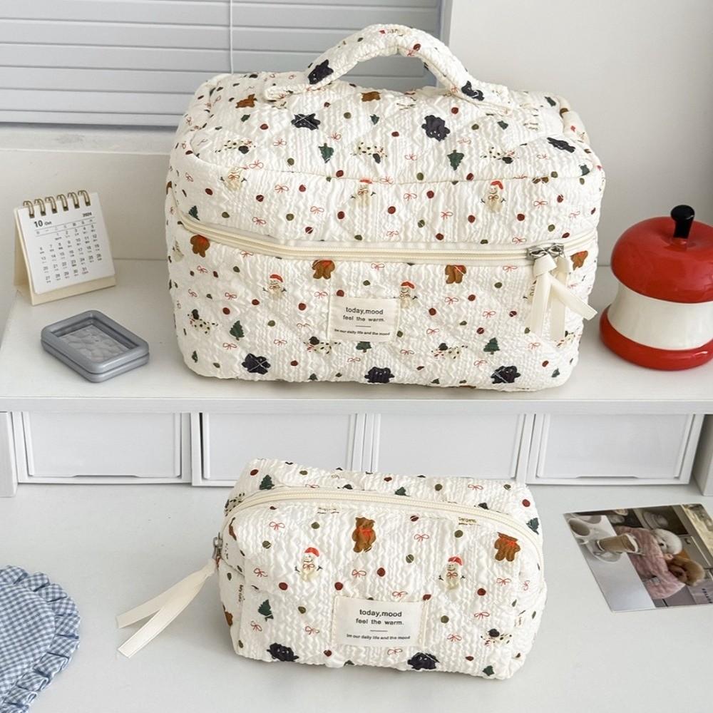 New Cute Cartoon Printed Cosmetic Bags Large Capacity Multifunctional Makeup Bags Portable Storage Bag Travel