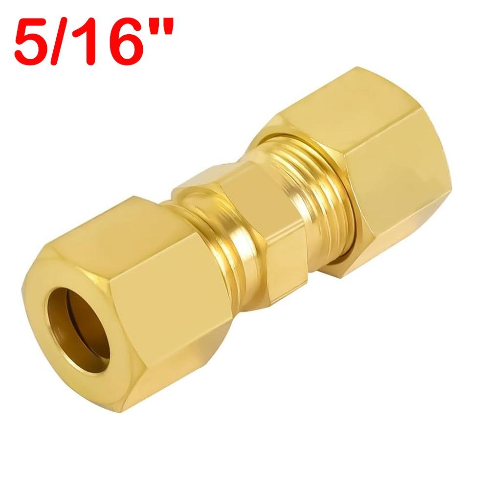 Brass Brass Compression Fitting Straight Straight Coupling Coupling Tube Fitting Connector