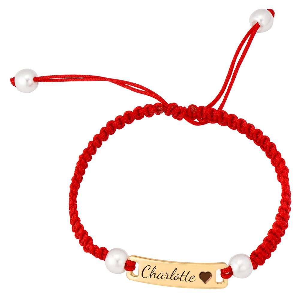 New Personalized Bracelet with a Combination of Rope and Beads Woven Braceletlaser Engraved Text Niche Design Sense