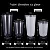 Yuzhuxun Clear Disposable U-Shape Milk Tea Cup
