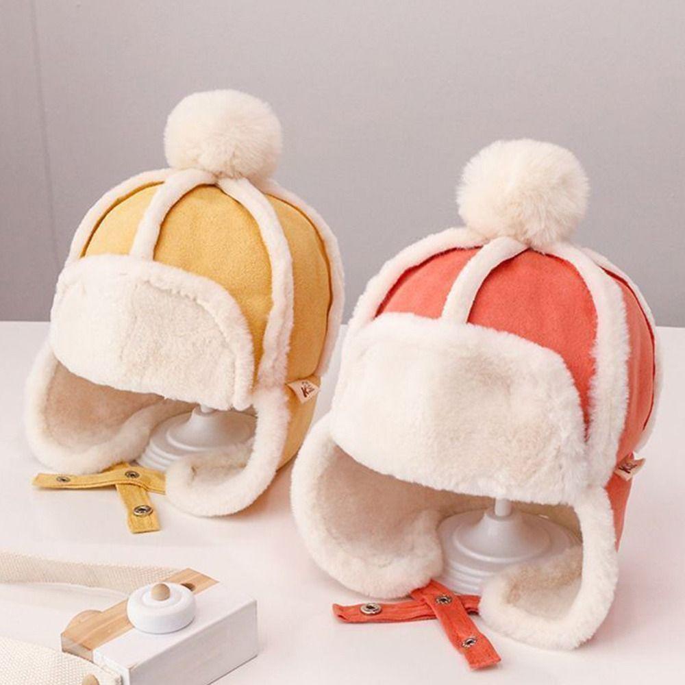 1-4Year Ear Protection Winter Baby Hat Windproof Children Warm Cap  Baby Children Kids