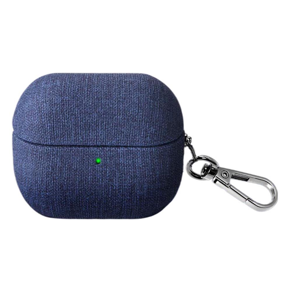 Solid Color Coarse Cloth Pattern Fabric Hard Case For Samsung Galaxy Buds3 Pro&Buds 3 Bluetooth Earphone Protective Shell Cover