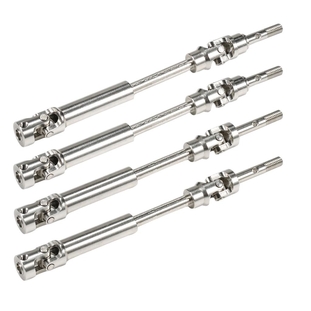Machined Stainless Front Rear Steel Drive Shaft Universal Joint Driveshaft for 1/10 RC Truck SLASH Rustler Stampede Hoss Upgrade