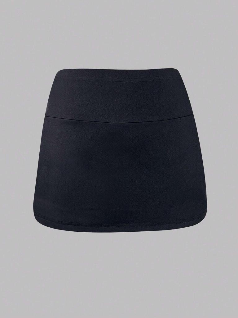 TikTok Trendy 2026 High-Waisted Slit Skort: Women's Anti-Exposure Style