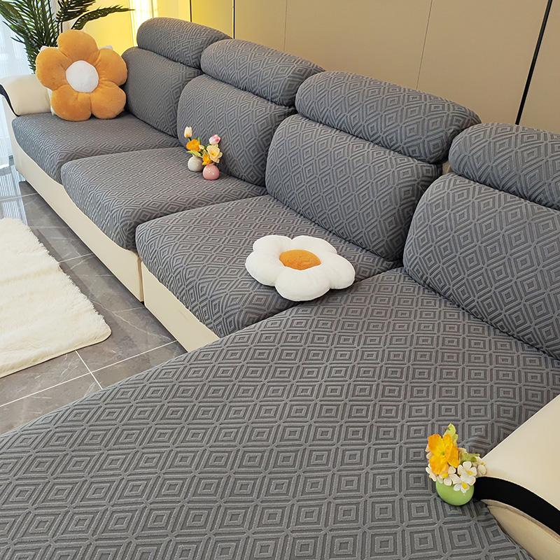 Stretch Jacquard Individual Seat Cushion Covers Sofa Covers For Living Room Couch Cover Furniture Protector Washable Removable