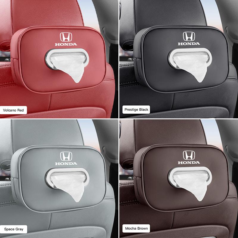 CJIFL1 High-capacity Car Interior Tissue Box Kleenex Storage Bag Accessories For Honda Civic Fit Insight Jazz Accord Pilot CRV Odyssey