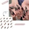 Star Purple Crystal Fake Nails French Press on Nails Fashion Nail Tips  Women Girls
