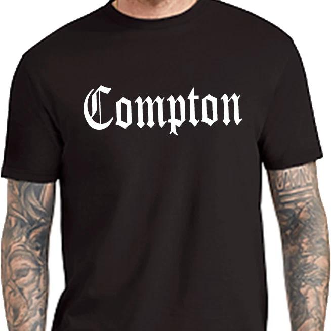 Compton T-Shirt - Old English OG CPT Straight Outta Cpt - Black LA NWA Cali 3 M