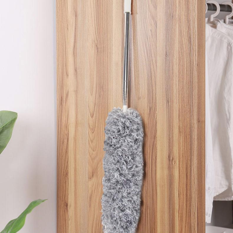 

Выдвижная изогнутая метелка для пыли с длинной ручкой и многофункциональной волоконной головкой для уборки дома
