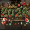 2026 Christmas Ice Snow Pine Needles Gold Glass Sticker Shop Festival Decoration Electrostatic Window Double Sided