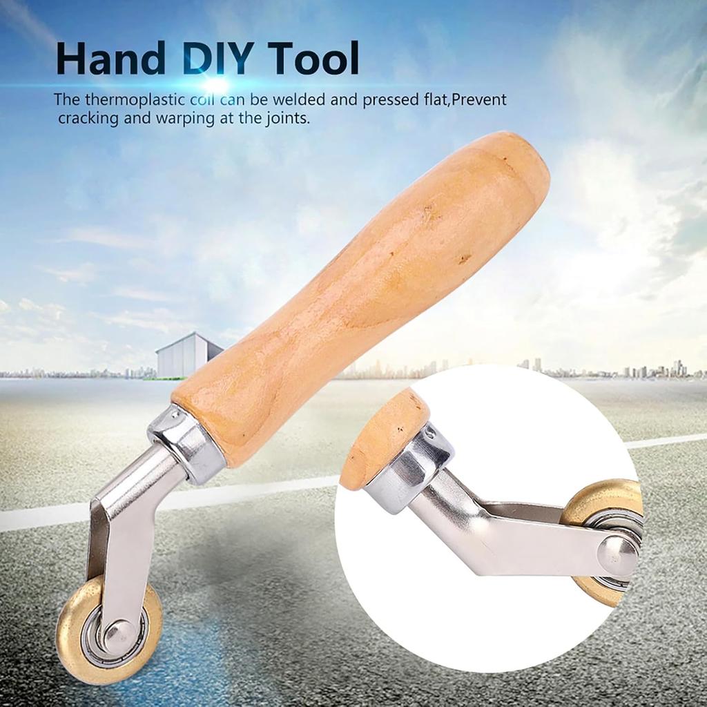 Ejoyous Welding Handheld Roller, Brass Seam Roller Tool, Membrane Material Corner Seam Press Wheel for Membrane Seams, Overlap Welding